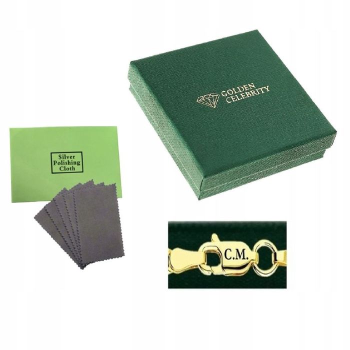 Złoty Łańcuszek Z Krzyżykiem Dla Chłopca, Pamiątka Komunii, Chrztu + G