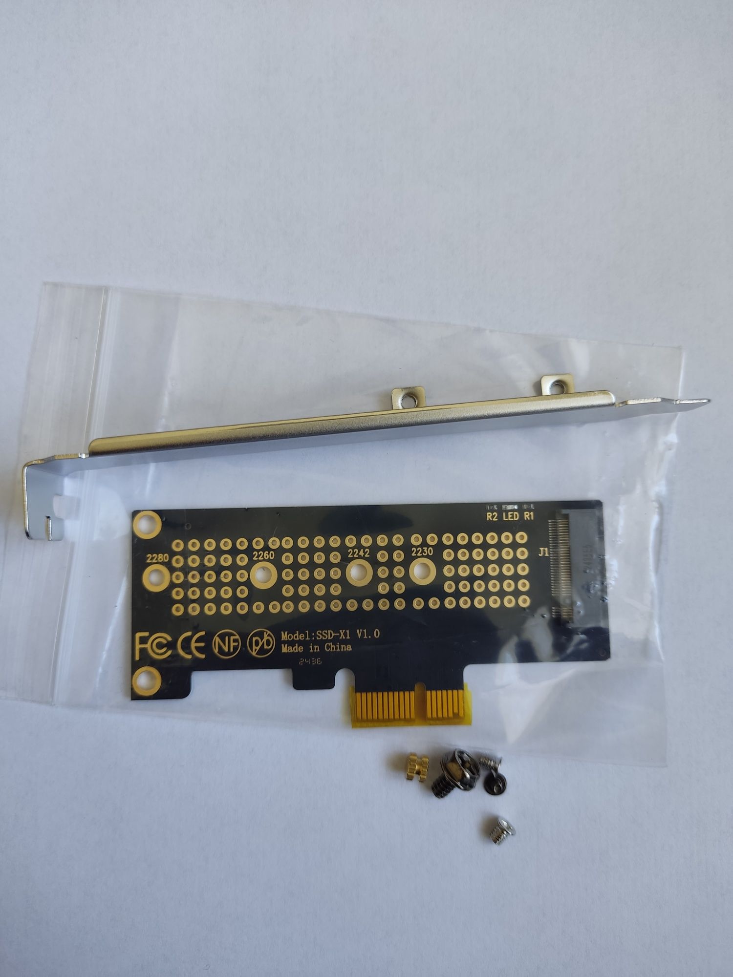 Adapter PCI-e M.2 SSD NVMe Fenvi ssd-x1 V1.0