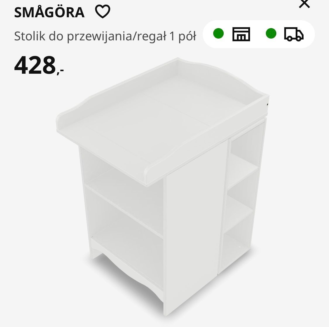 Przewijak - stolik do przewijania Smagora IKEA