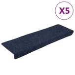 vidaXL Nakładki na schody, 5 szt., igłowane, 65x21x4 cm, antracytowe