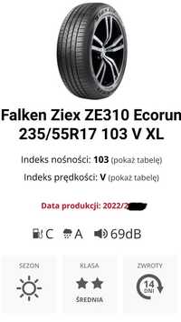 2xOpona letnia ZIEX 235/55/17 103v XL