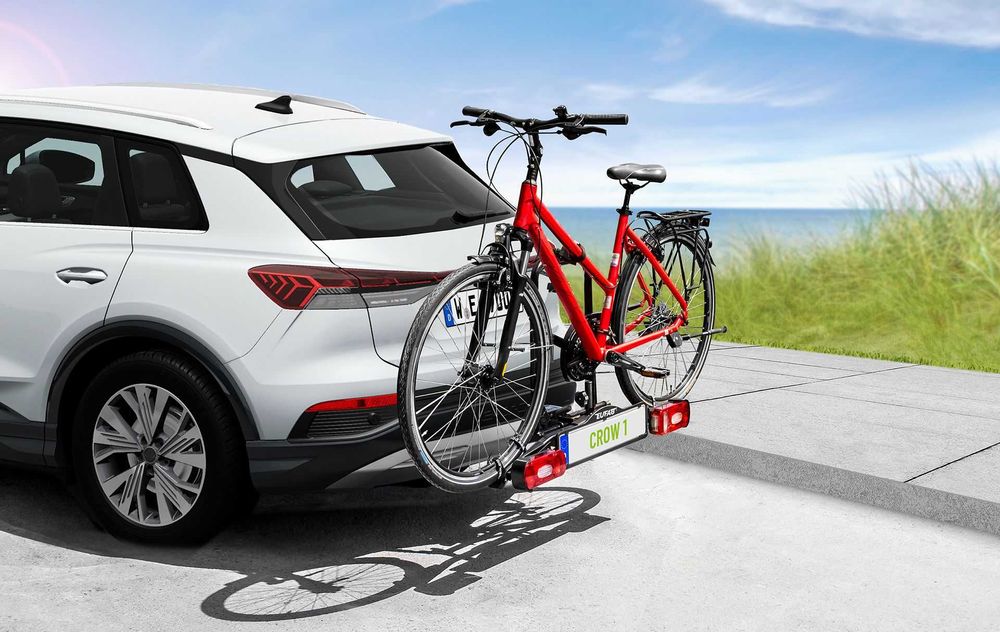 Składany bagażnik platforma na 1 rower EUFAB CROW 1 na hak uchył