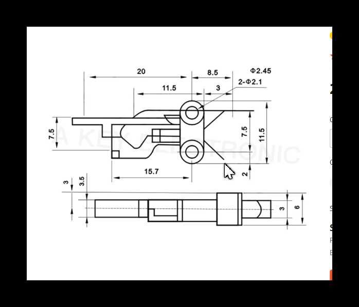 Микро переключатель для Sharp 2 шт.