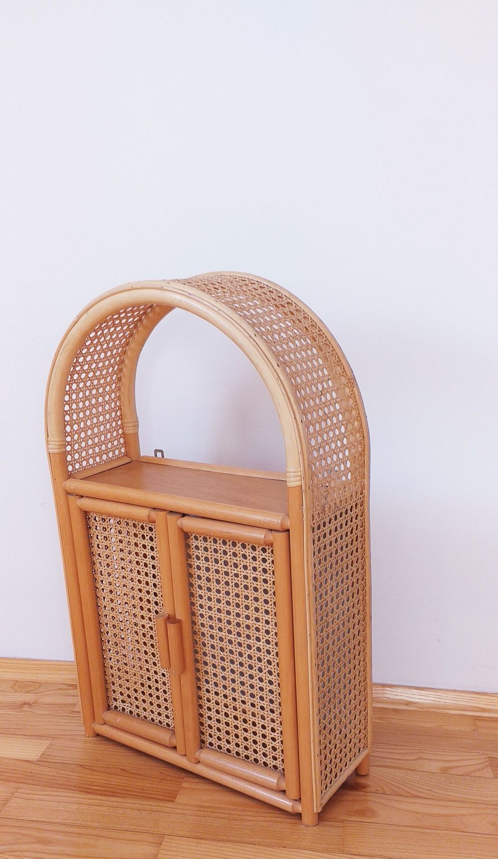 półka rattan peacock szafka rattanowa etażerka wiklina boho