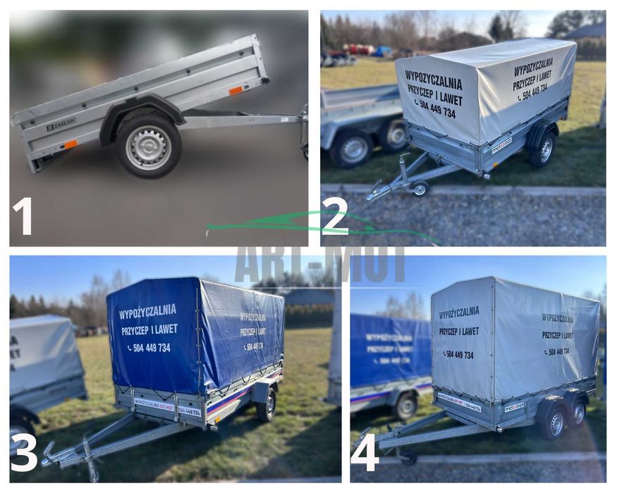 7 DNI W TYGODNIU !! Wypożyczalnia przyczep i lawet LAWETA 8.5 m !!