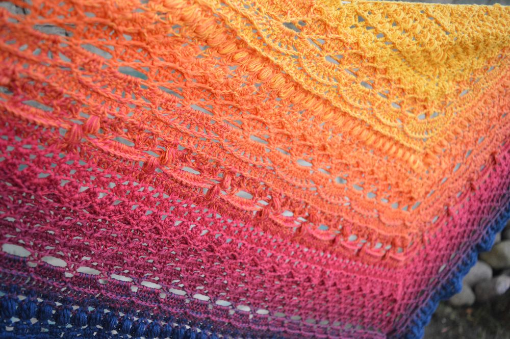Chusta szydełkowa rękodzieło handmade - gratis pudełko z okienkiem