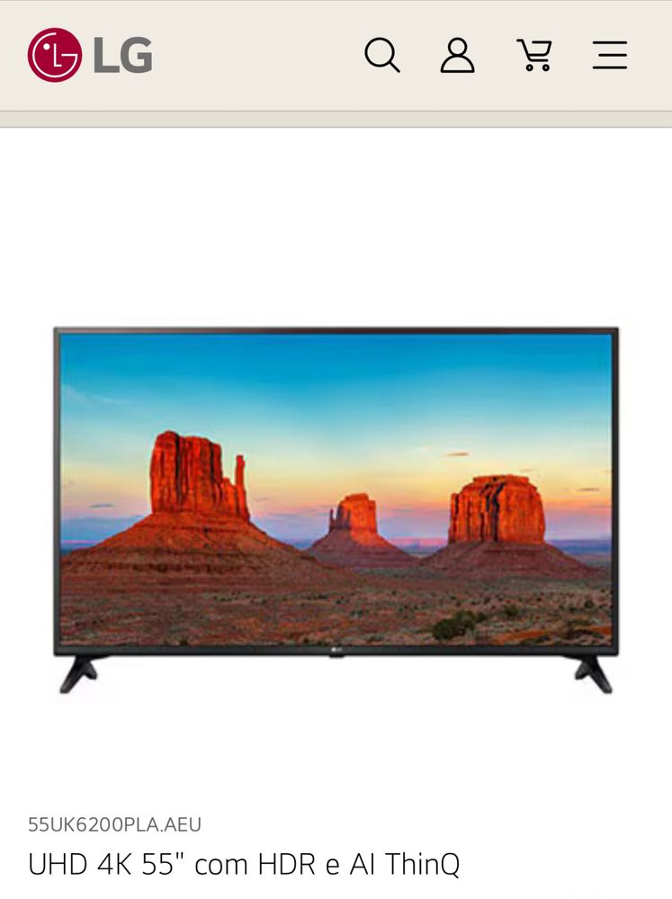Smart TV LG 4K Ultra HD Led 55p