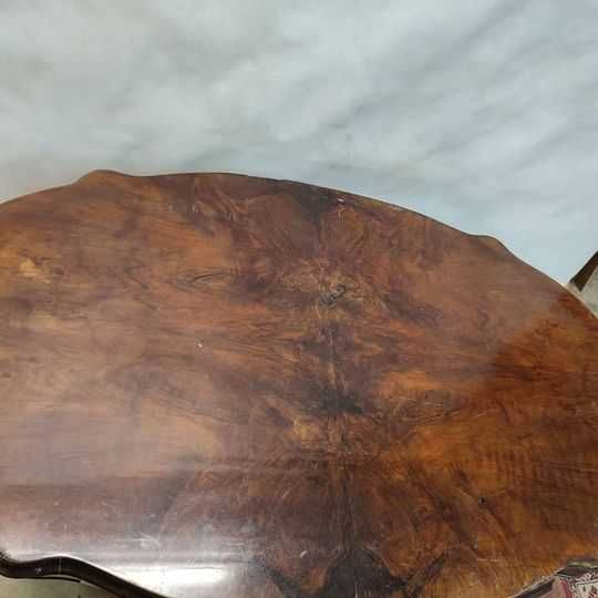 Stary stół antyk zabytek fornirowany mahoniem