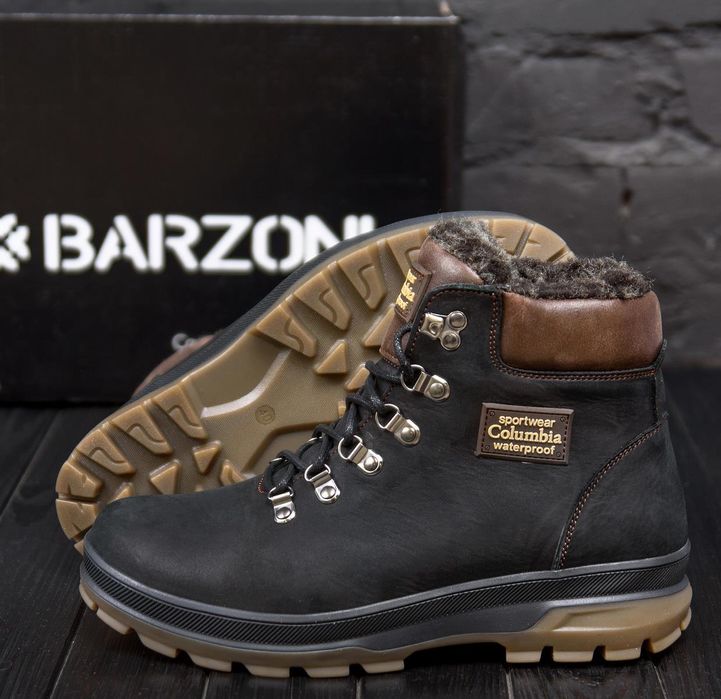 Високі чоловічі черевики зимові, шкіряні, мужские кожаные ботинки