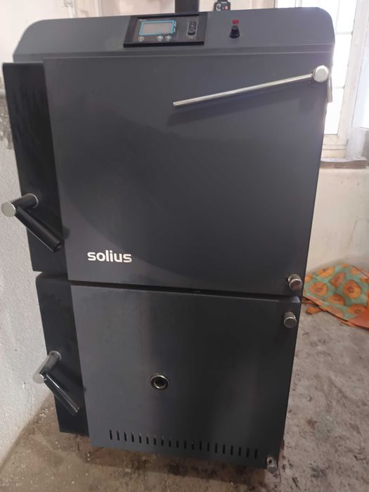 Caldeira a lenha  - chama invertida - Solius Ecomax