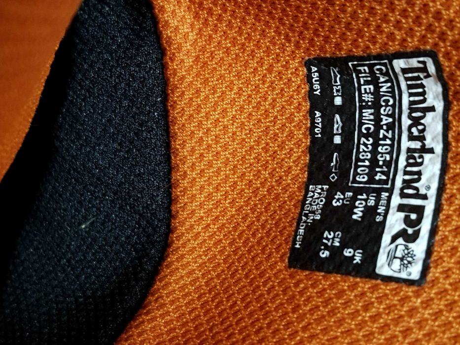 Buty robocze TIMBERLAND rozm 43 wkł 29 cm S3
