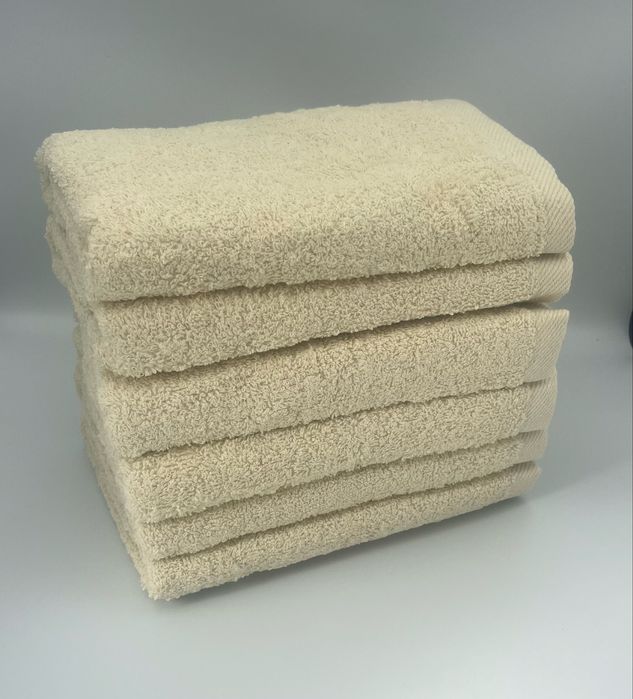 Komplet 6 recznikow kąpielowych 70x140 bawełna 100% ecru