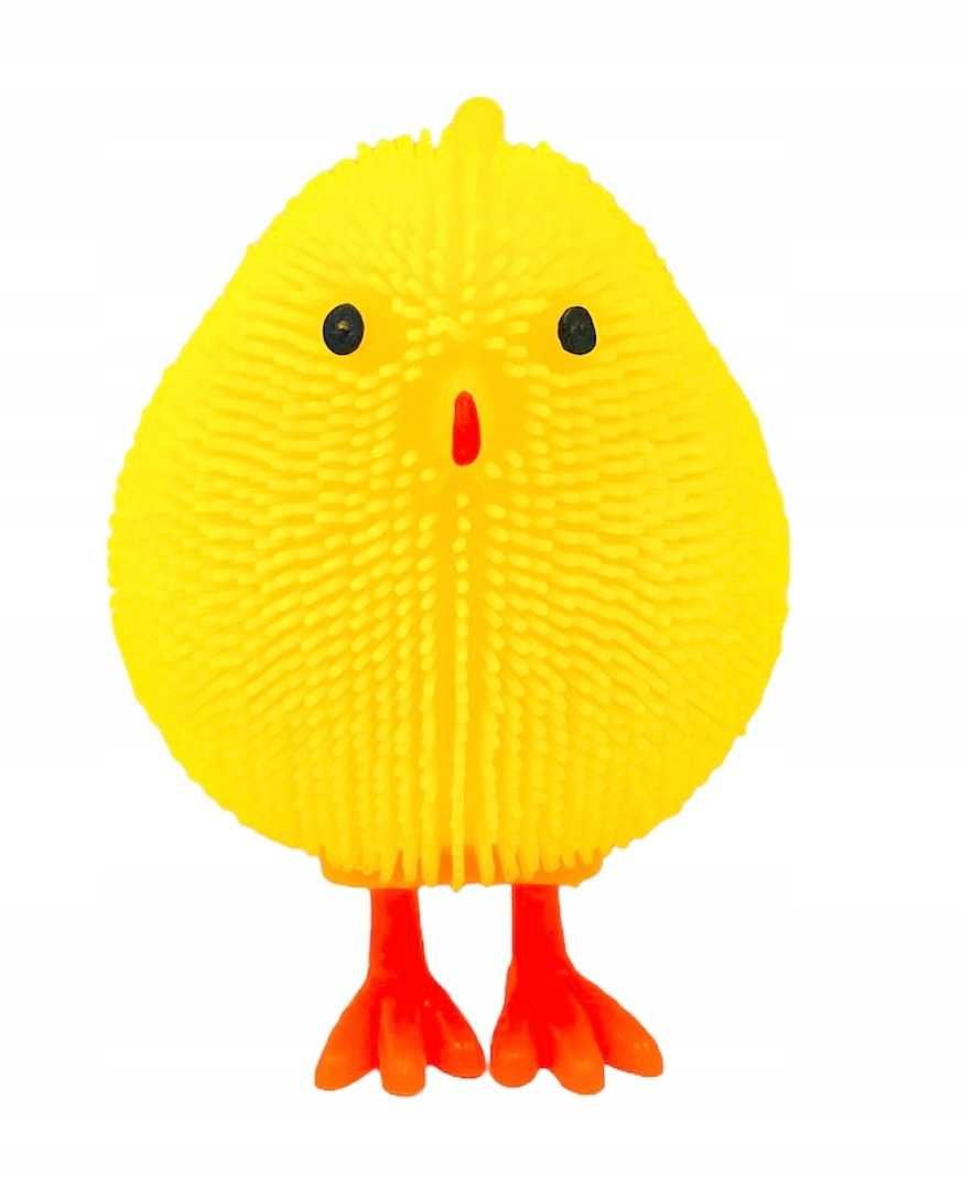 Kurczak zabawka do odbijania świecąca LED gniotek