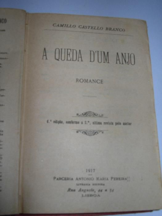 A Queda d'Um Anjo, Camilo Castelo Branco ( 1917)