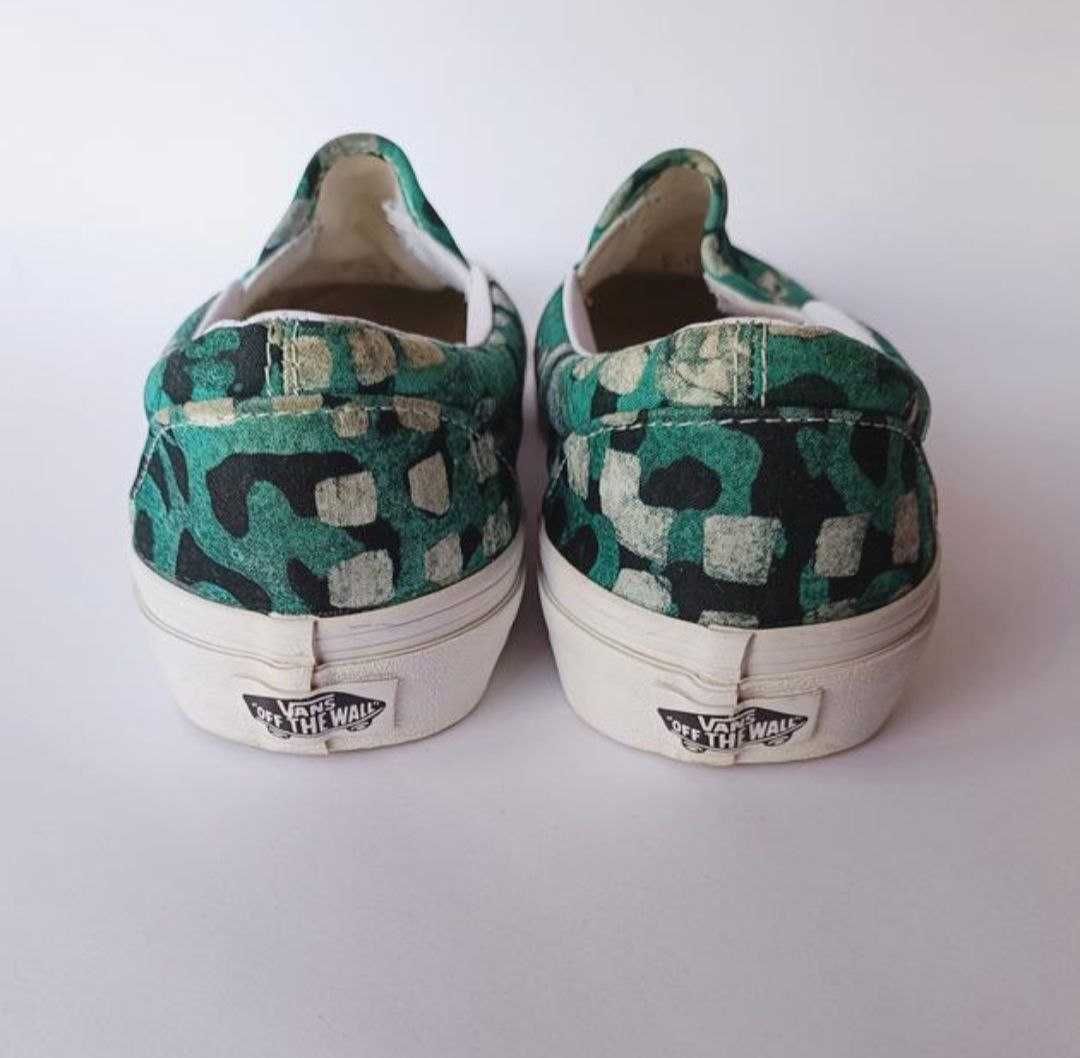Сліпони зелені ванси принтовані Vans Della 38