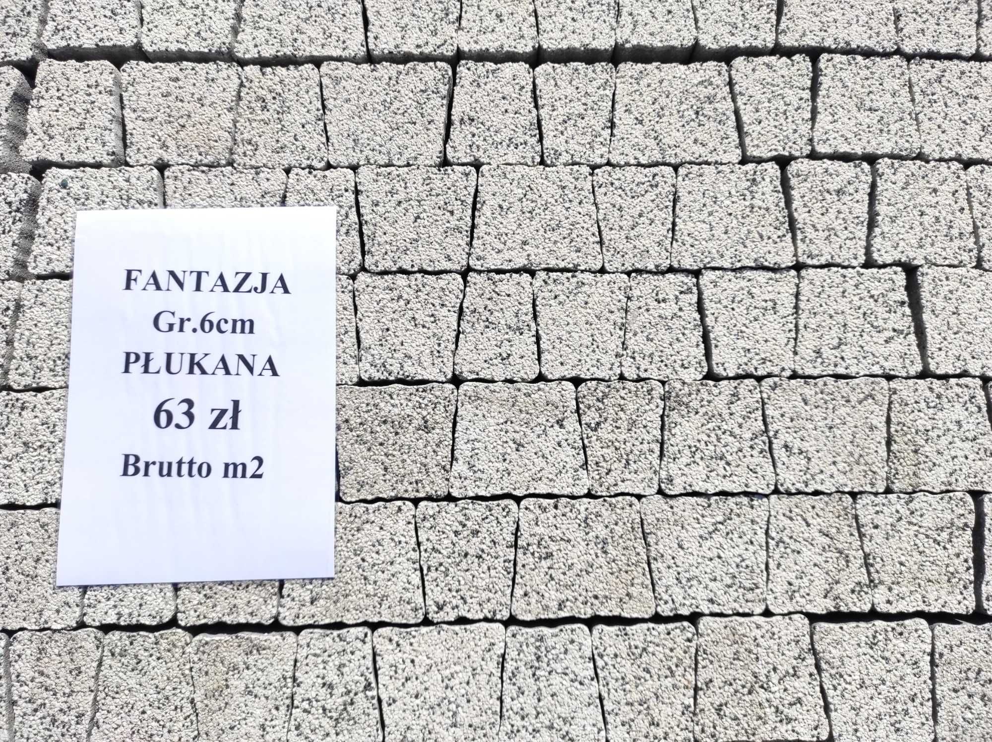 Kostka brukowa FANTAZJA płukana gr. 6cm