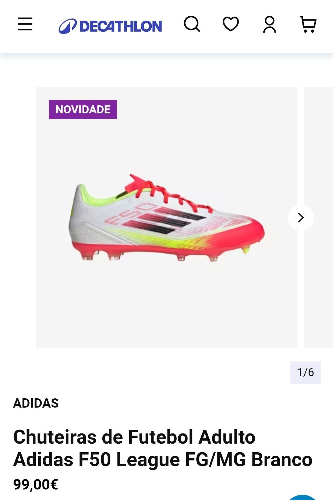 Sapatilhas adidas futebol F50