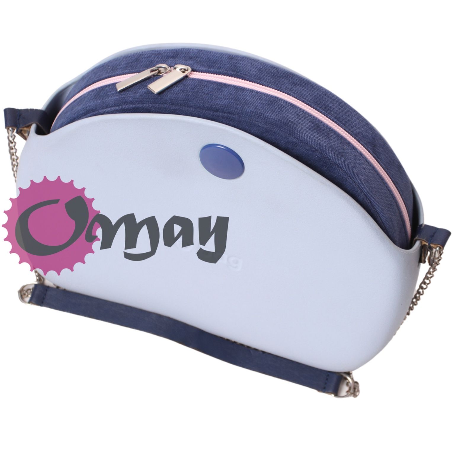 organizer do OBAG MOON LIGHT welur granatowy 2 kieszenie wkład OMAY