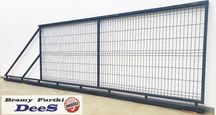 Brama przesuwna panel 3D 4000x1500 w komplecie monterskim