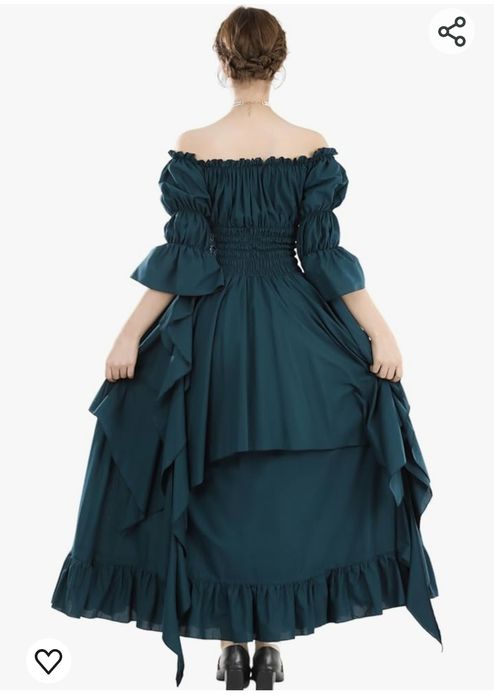 CR ROLECOS Sukienka wiktoriańska Kostium renesansowy Sukienka czarowni