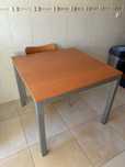 Mesa cozinha madeira/alumínio