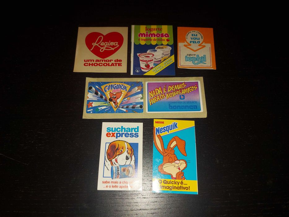 conjunto de autocolantes dos anos 80