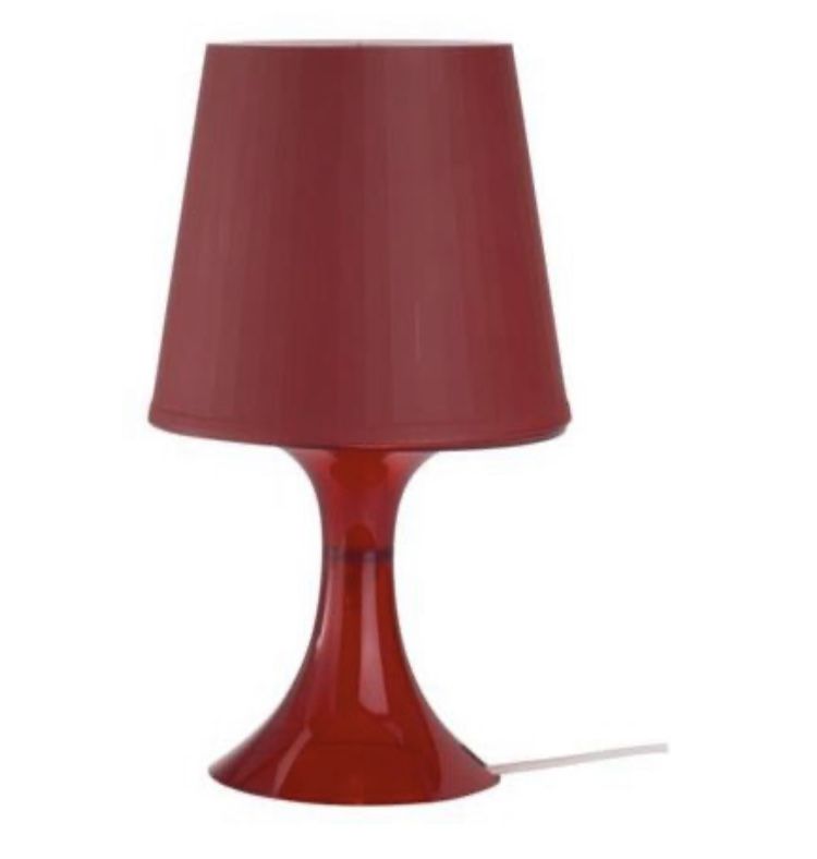 Candeeiro vermelho cabeceira Ikea