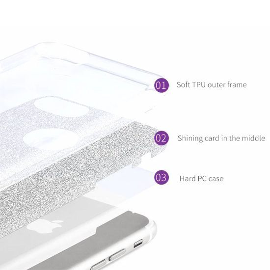 Shining Case Do Samsung Galaxy S22 Plus Srebrny