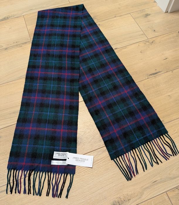 James Pringle szalik NOWY szal wełniany krata puree wool damski męski