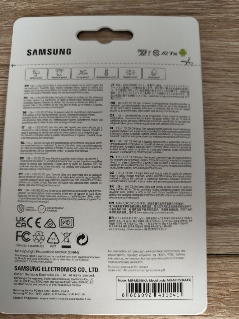 Karta pamięci Samsung EVO Select 256 gb
