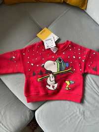 Bluza ZARA nowa z metką rozmiar 74 Snoopy czerwona