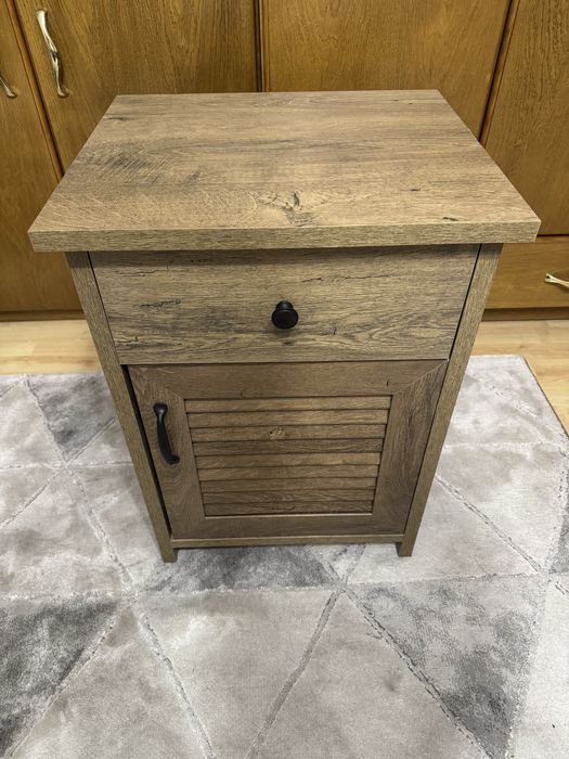 Jysk Szafka Stolik nocny MANDERUP 1 szufl dąb dziki - jak nowy