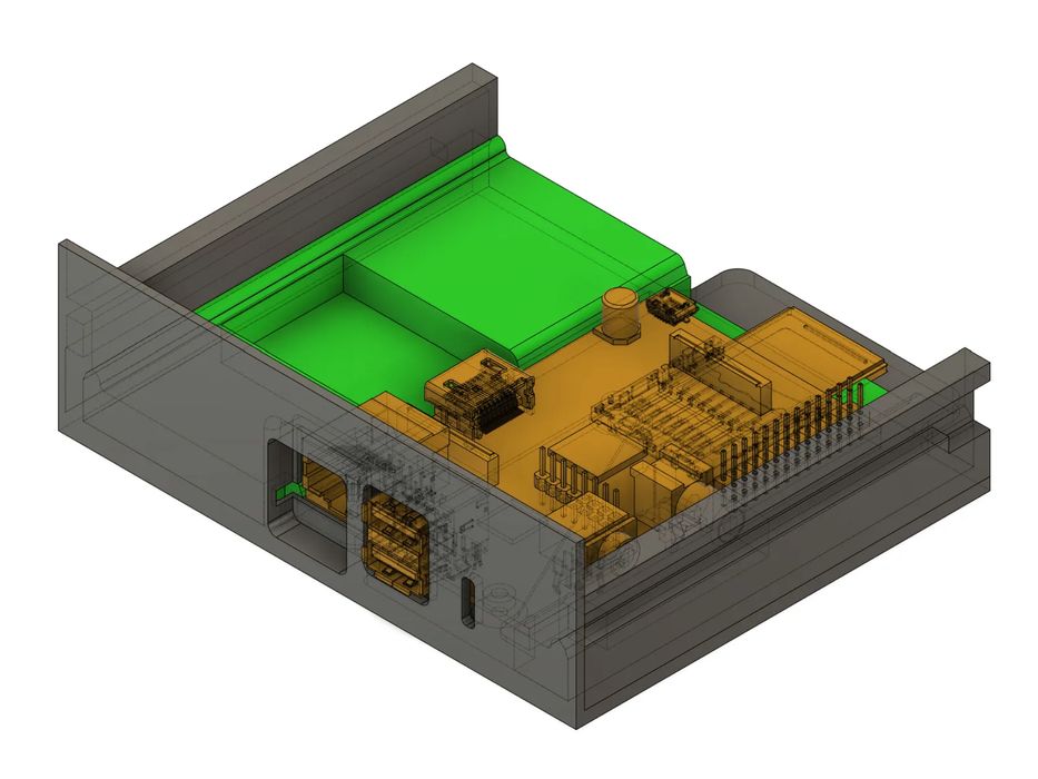 Adaptador para Raspberry Pi 1B Rev 1 em RackMod 1U Slide
