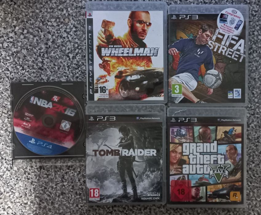 Conjunto de 5 jogos Playstation 3/4 LER DESCRIÇÃO