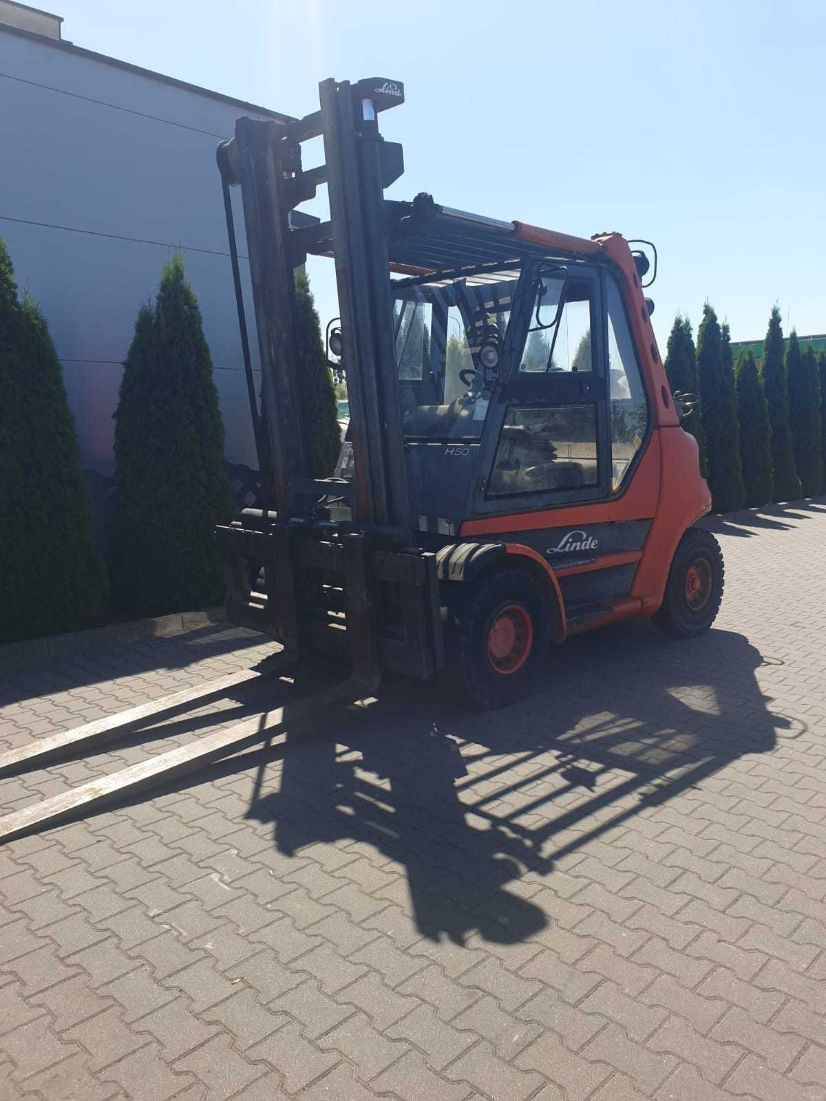 Wózek widłowy używany Linde H50T LPG kabina przesuw