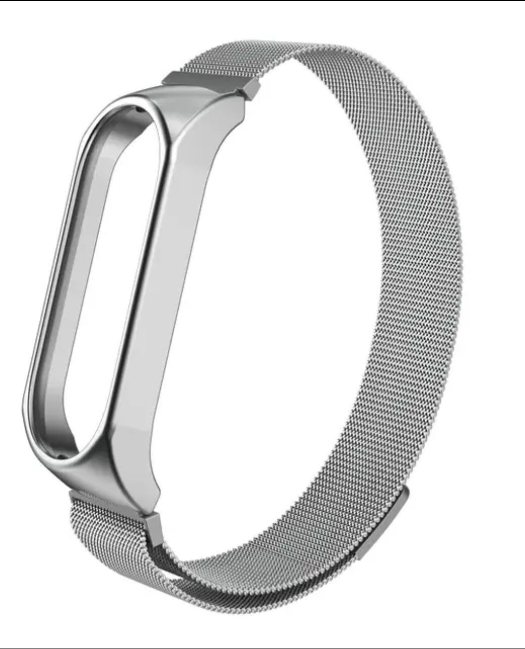Металевий срібний ремінець для фітнес браслету Xiaomi Mi Band 8