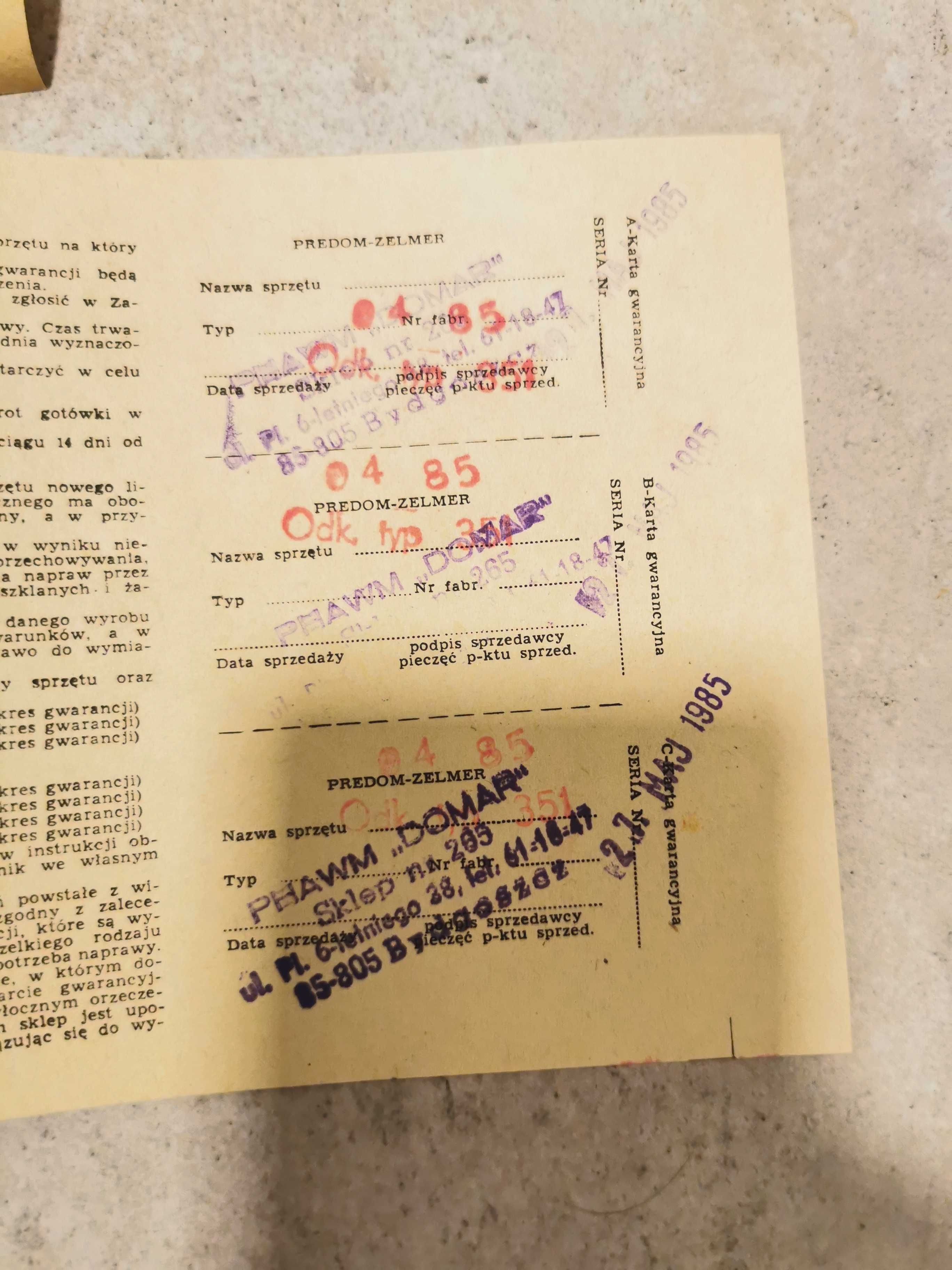 Odkurzacz Predom-Zelmer NOWY z PRLu 1985r dla Kolekcjonera