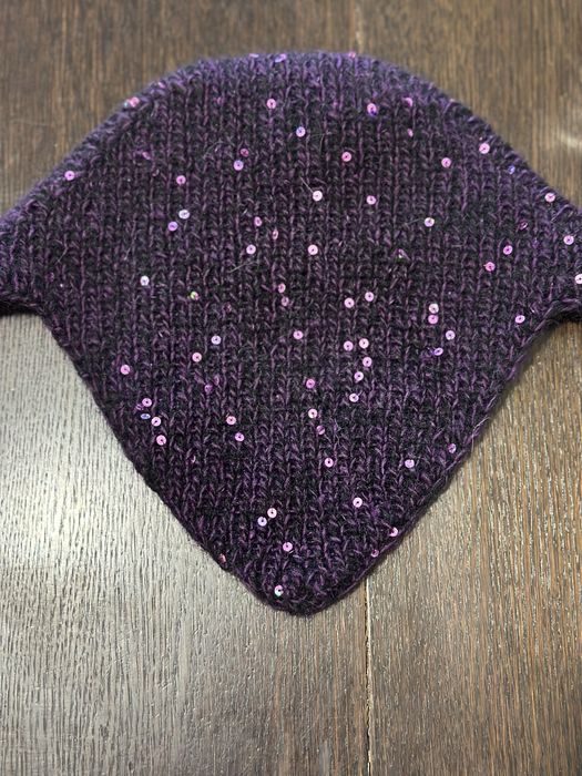Косынка-чепчик вязаная спицами
