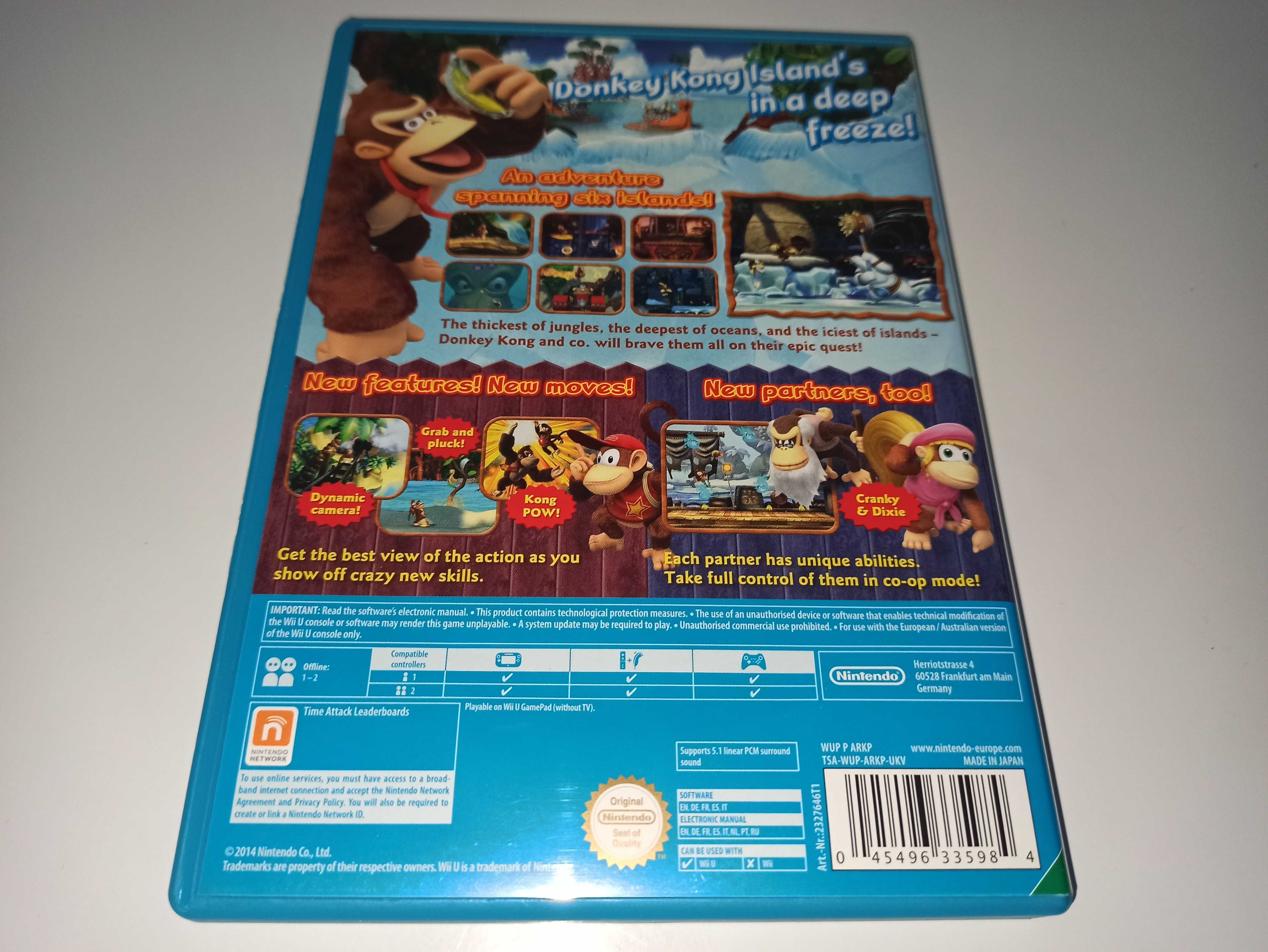 nintendo wii u DONKEY KONG COUNTRY TROPICAL FREEZE unikat zadbana