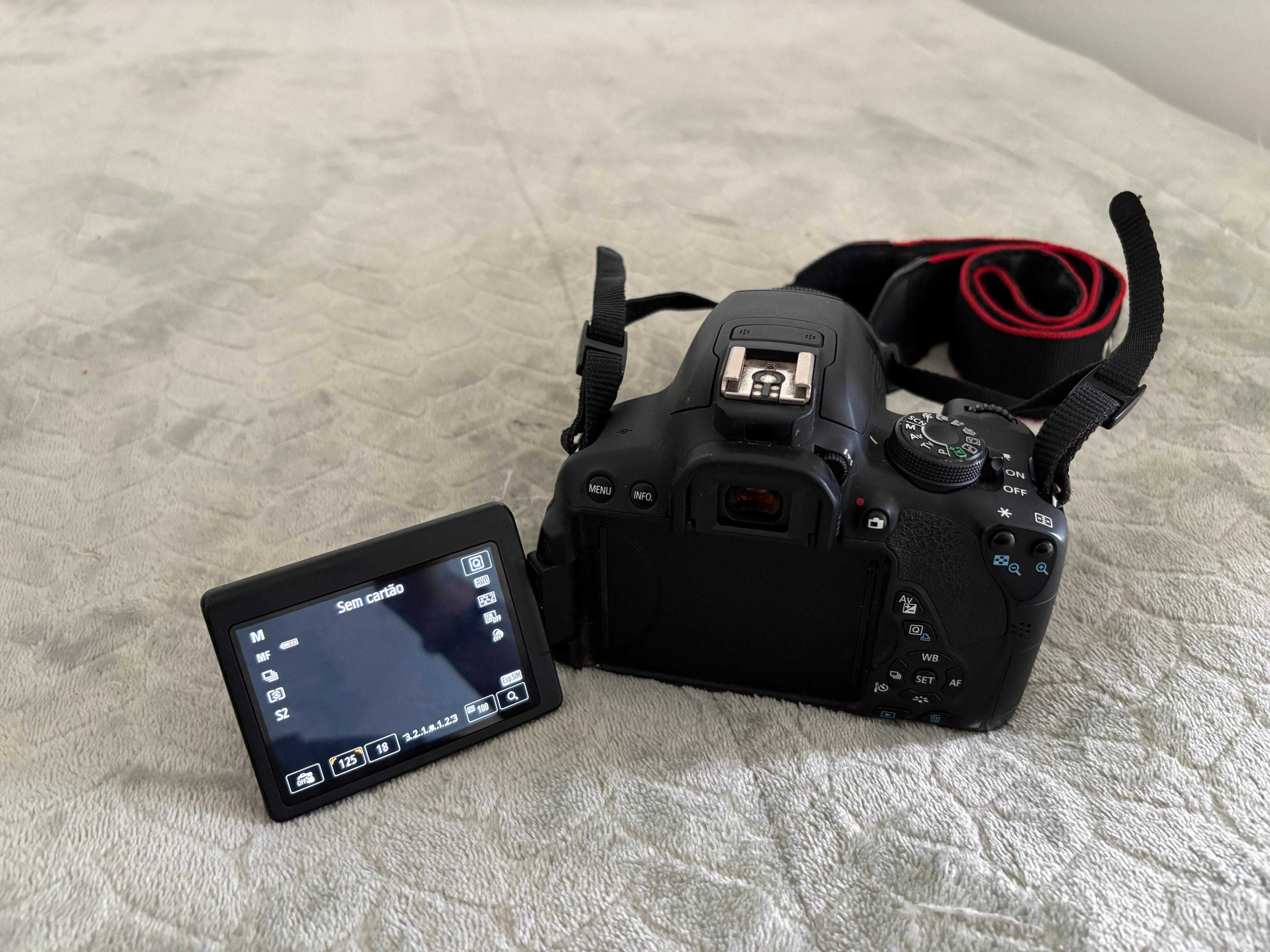 Canon EOS 700D + 2 lentes + mochila canon adventure (não negociável)
