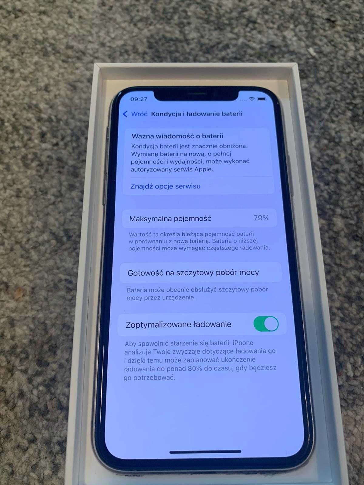 iPhone XS 64GB Silver Bardzo Dobry Stan