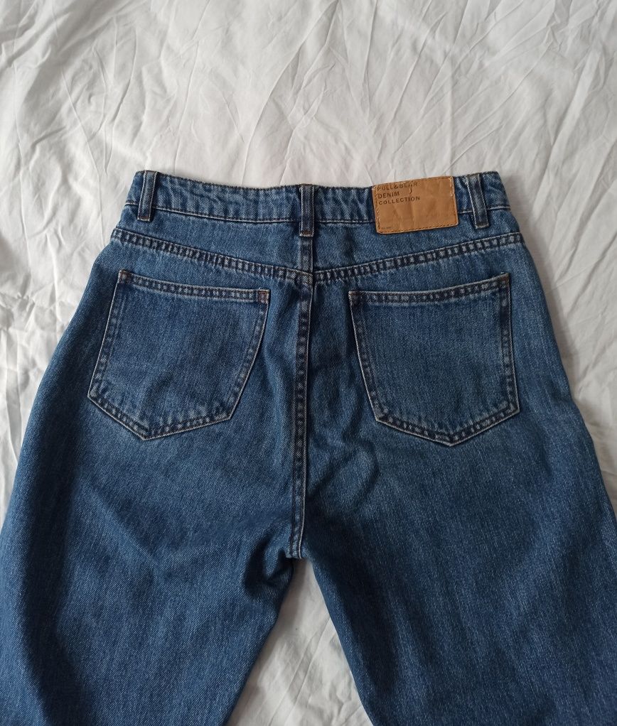 Pull & Bear, 36 rozmiar, S, mom jeans, dżinsy, jeansy