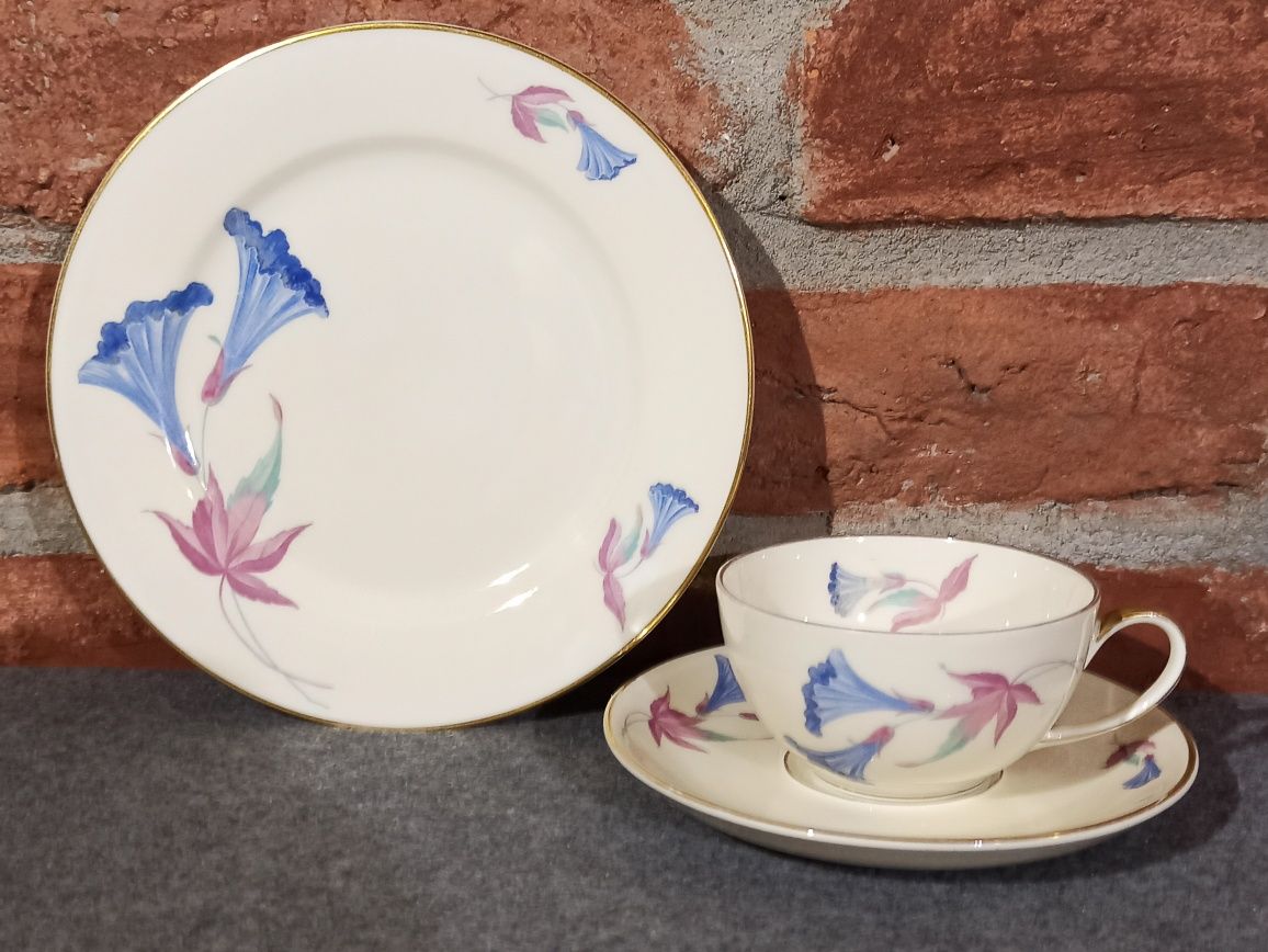 Porcelana Rosenthal KRONACH Else TRIO Elphenbei Goryczka Niebieska