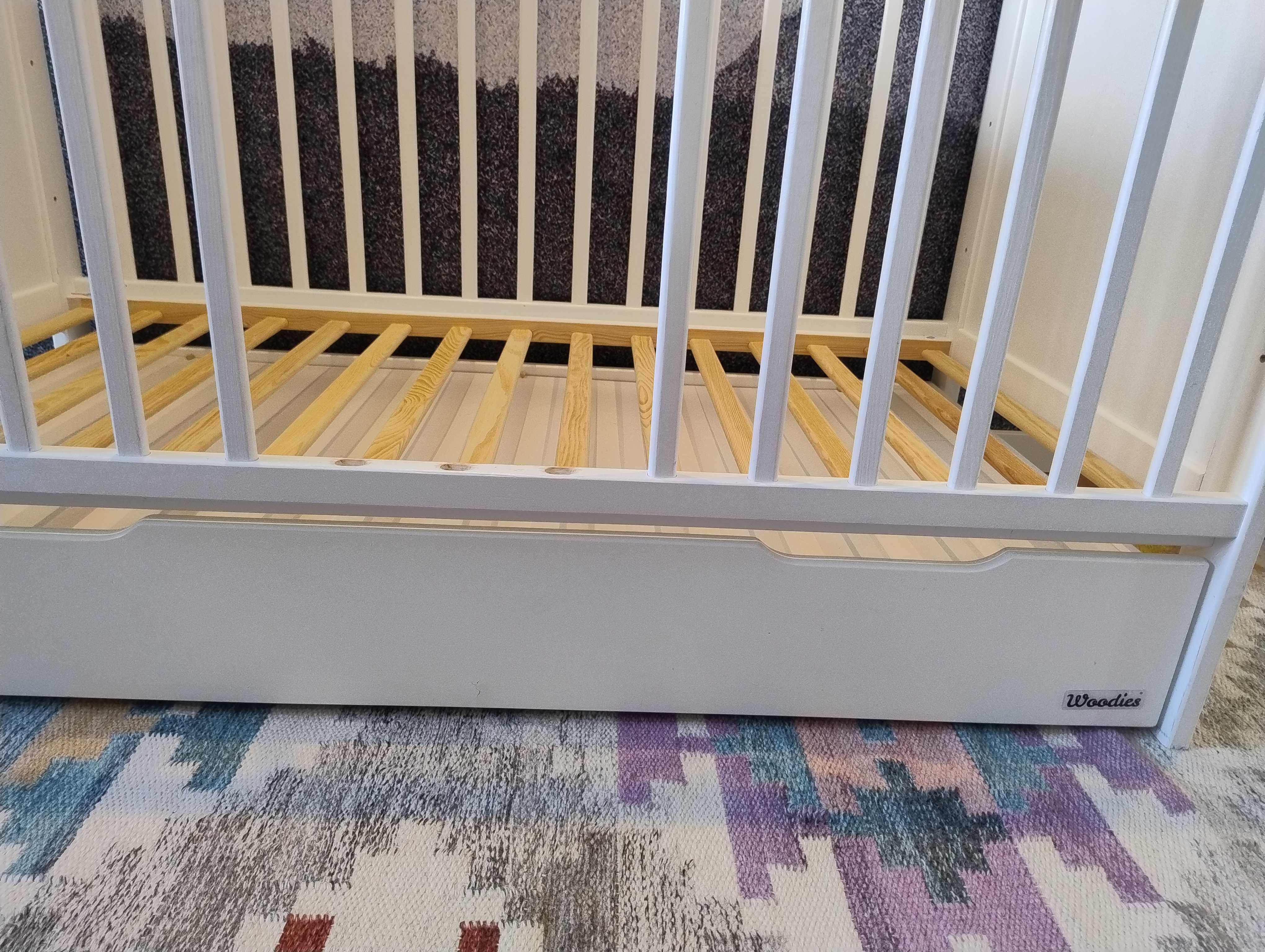 Łóżeczko niemowlęce  Woodies Modern Cot 120×60 z szufladą