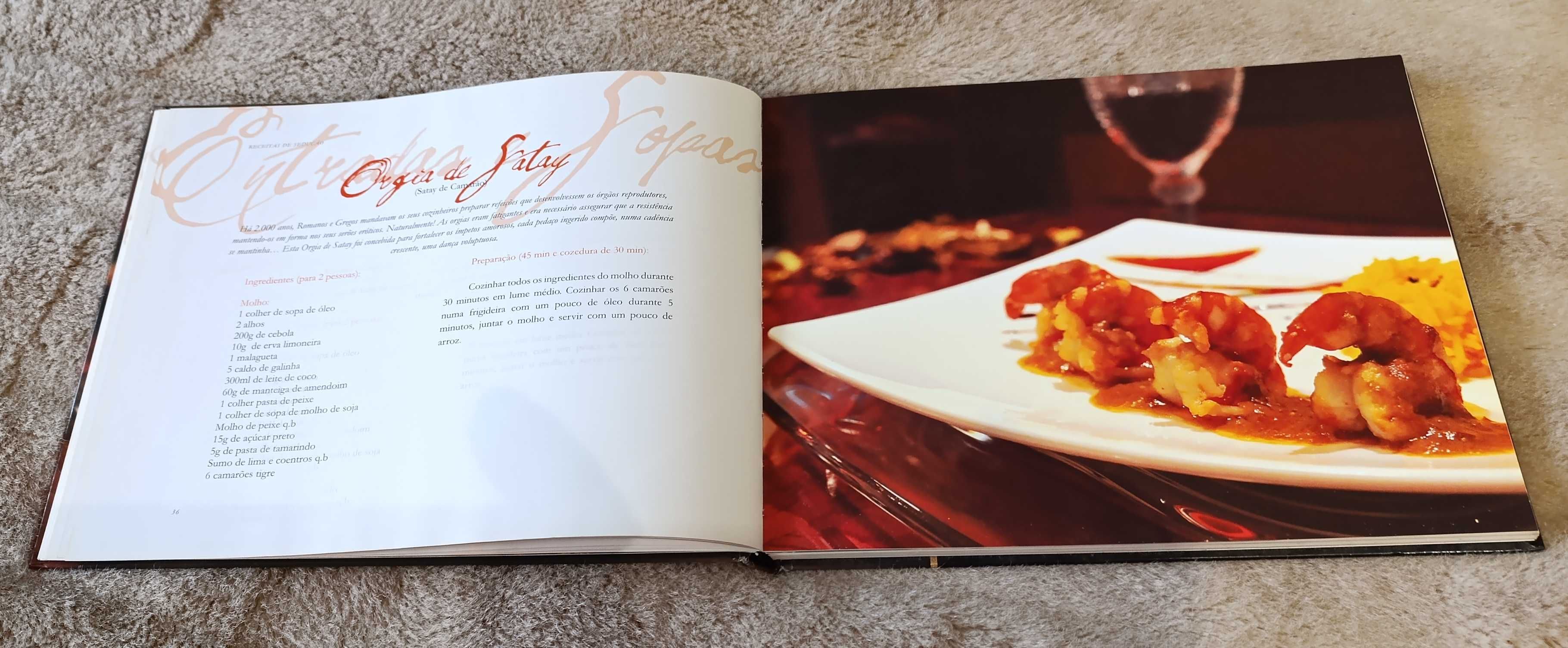 Livro Culinária" Receitas de Sedução"  Restaurante Afreudite 1ª Edição
