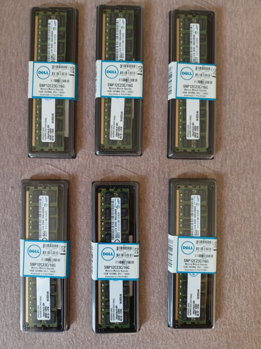 Pamięci Dell DDR3 1866MHz, 6x 16GB