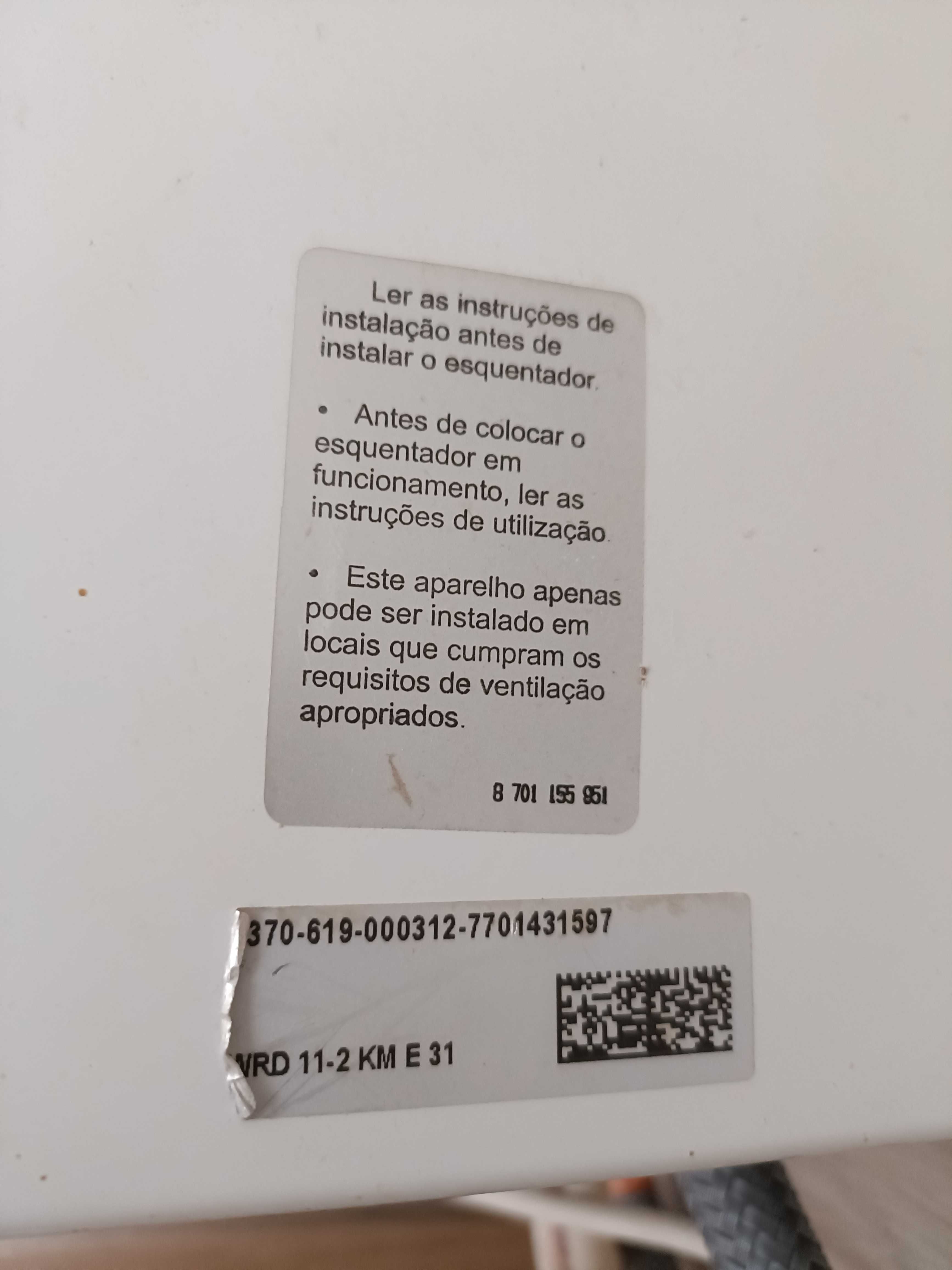 Esquentador Junkers gás botija