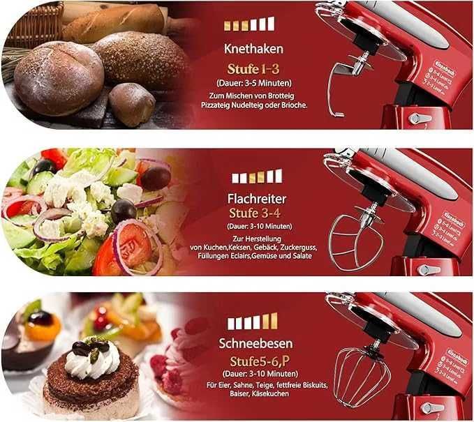 Robot Mikser Kuchenny Eisenbach 2000W 8L - Idealny do Domu!