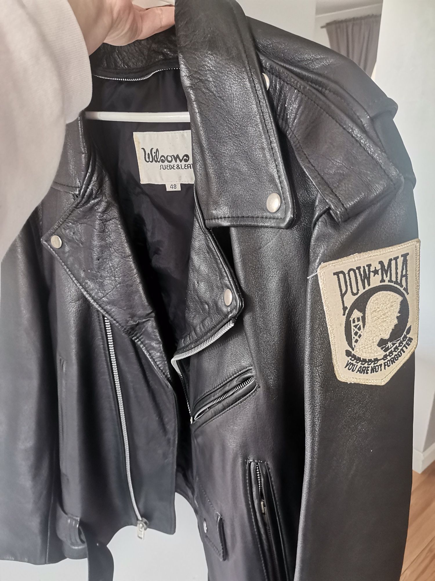 Męska kurtka motocyklowa vintage USA Wilsons XL