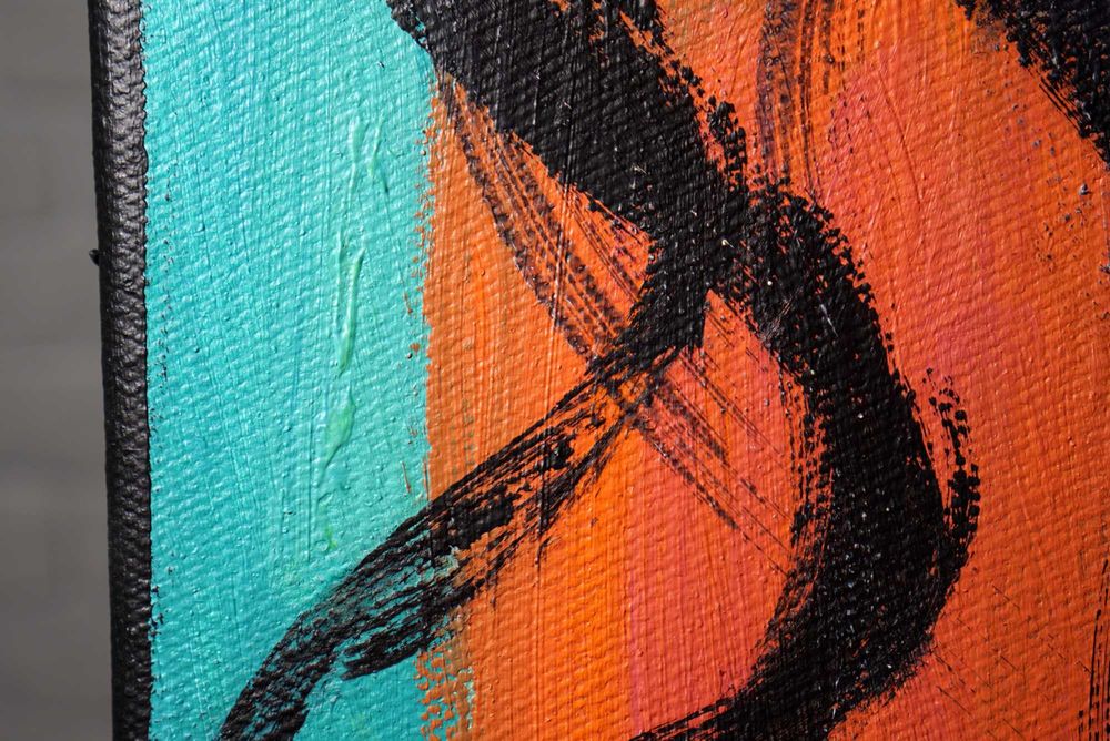 Obraz olejny 80x100 duży oryginalny nowy ekspresja z certyfikatem